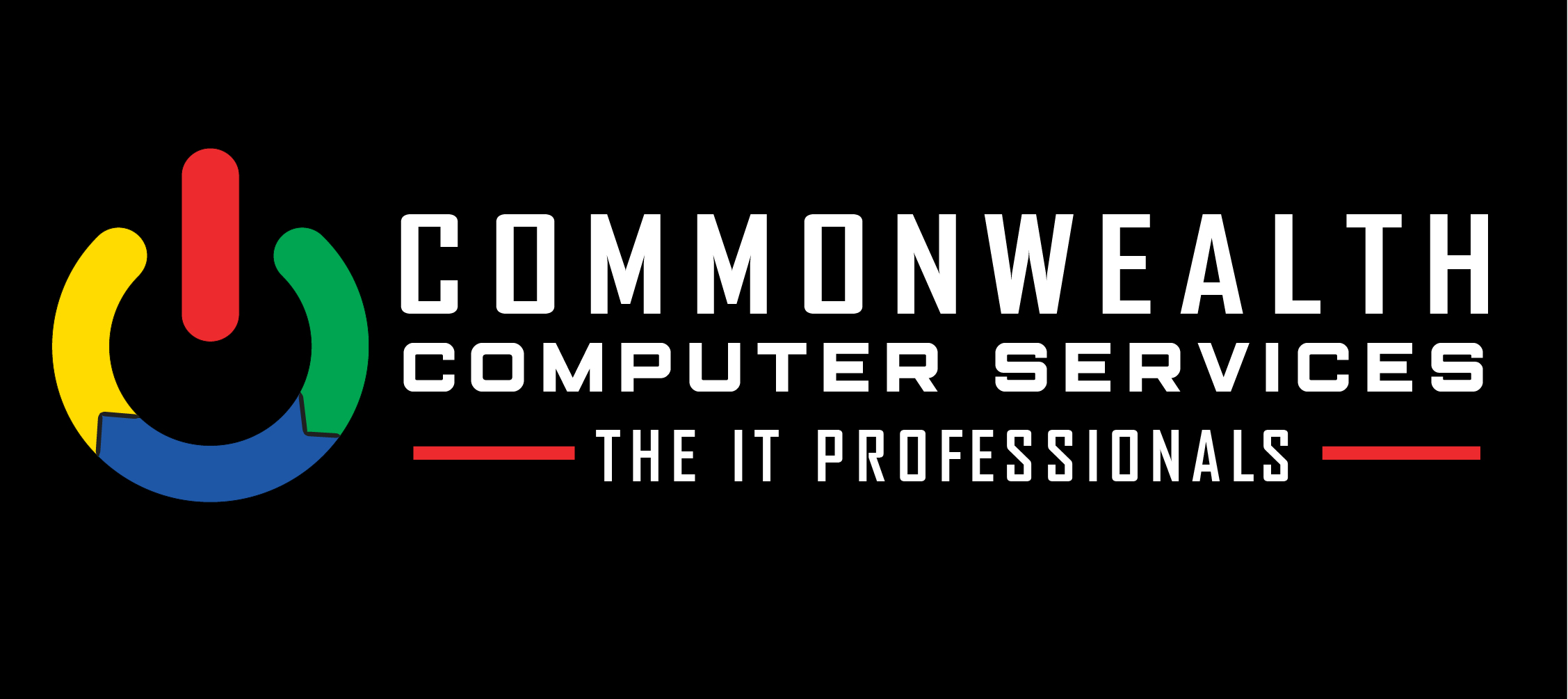 Commonwealth Computer Services LOGO-White Letters on Black BG-02